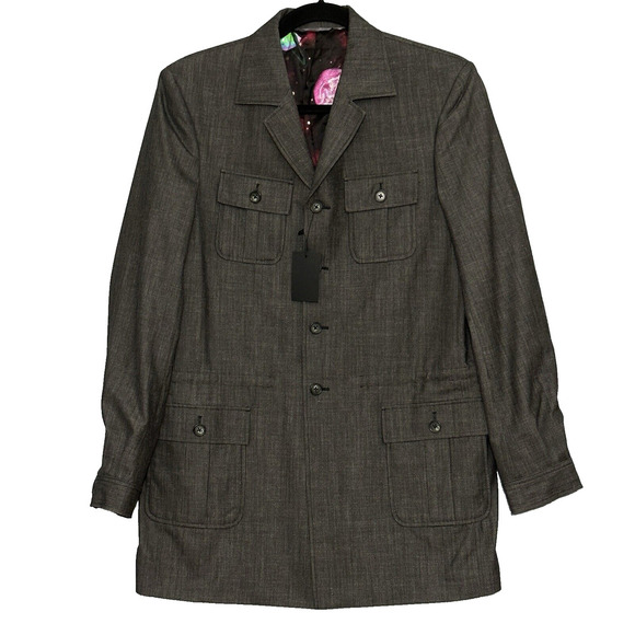 Trands Loro Piano Mens Jacket 45 Made to Measure Suiting Hunting Style Classic